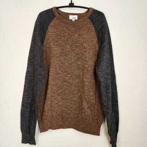 Kohl's Brown Marled Knit Raglan Sleeves Sweater, Size S